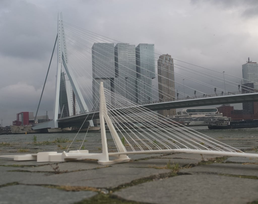 Rotterdam Erasmus Bridge (scale 1:1000)