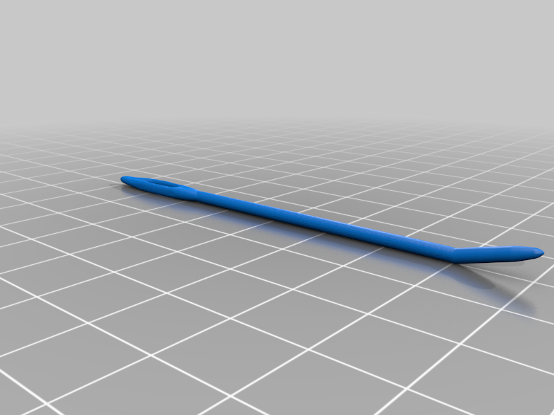 Bent tip darning needle for knitting