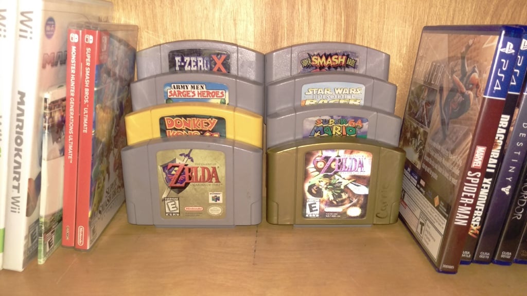 Nintendo 64 Game Stands with Visible Label