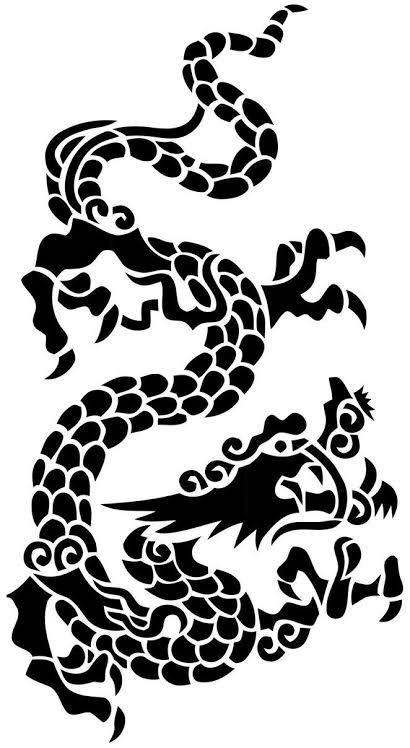 Chinese Dragon stencil