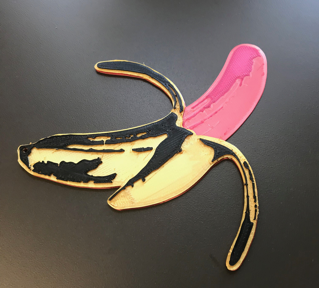 Cursed Banana - Pop Art / Andy Warhol inspired keychain object