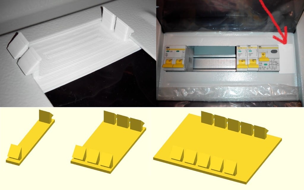 openSCAD blanker suitable for blank cut out in control panel and distribution board box