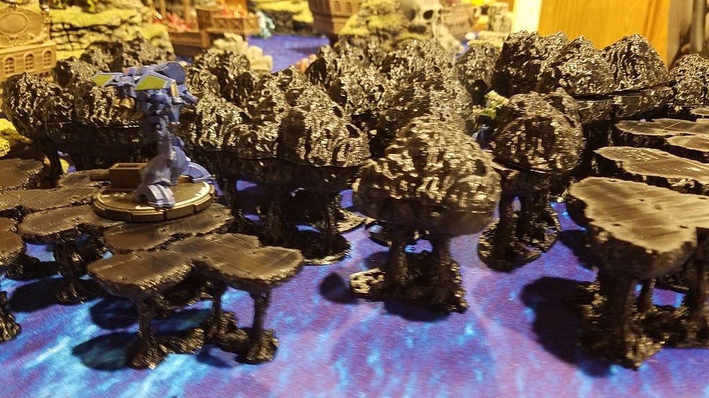 Tree Packs (pine and deciduous) with removable tops for Wargaming, BattleTech, Warhammer, etc.