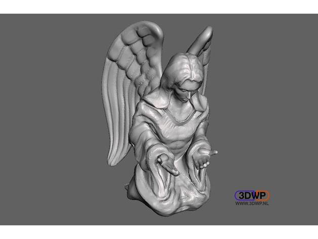 Contemplating Angel Sculpture (Statue 3D Scan)