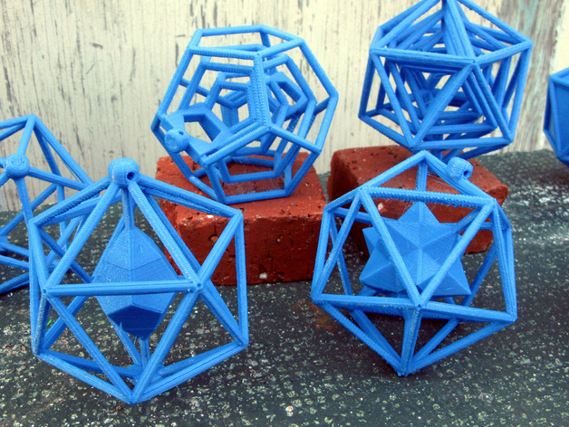 Icosahedral Christmas Ornaments