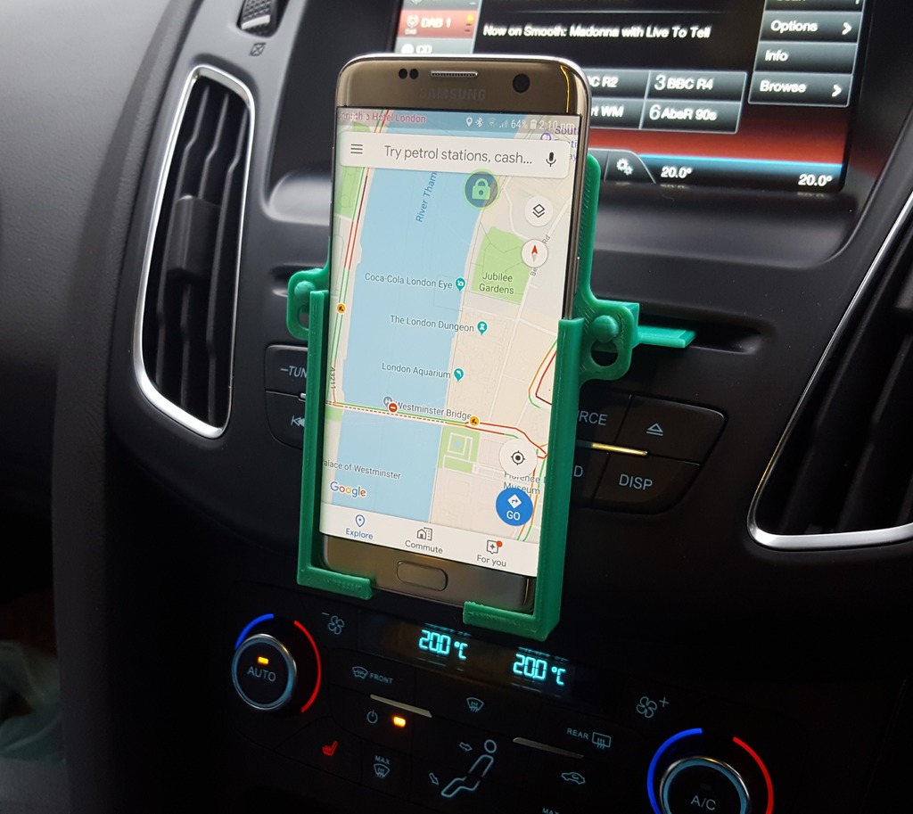 Car CD Slot Phone Holder - Vertical - Galaxy S7 Edge