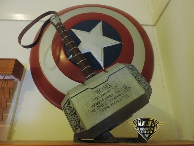 TzirBlake's Mjolnir (Thor's Hammer) Base and Stand for BrotherFoster Data Plaque