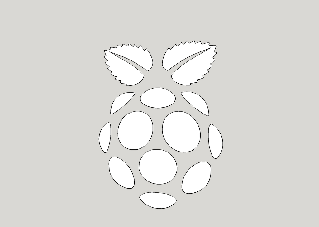 Raspberry Pi | Logo | DXF | SKP