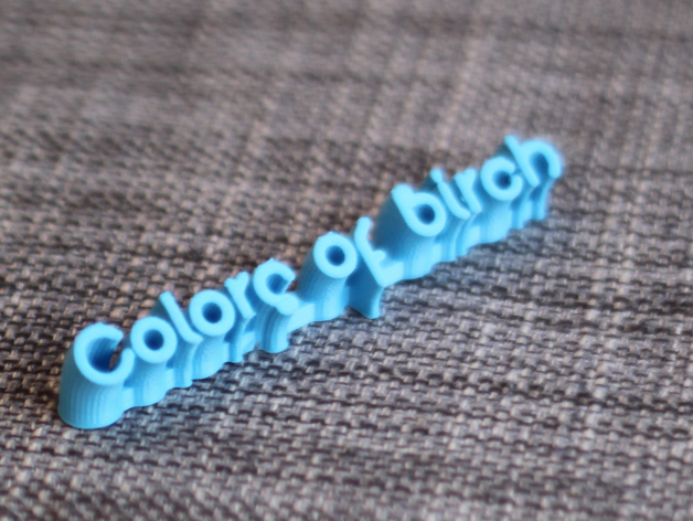 Colors of Birch 3D text Logo