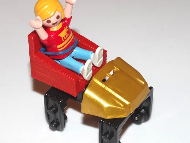Knex roller coaster seat for Playmobil kids