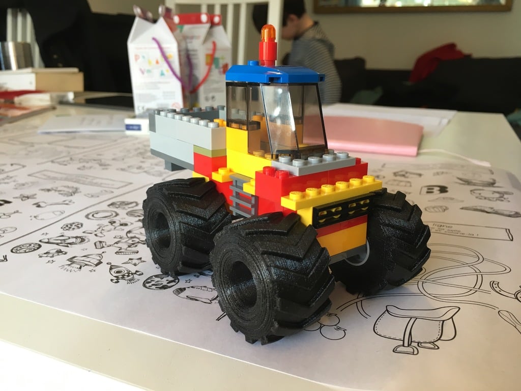 Monster truck tires for Lego rims