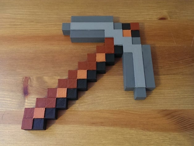 Minecraft Pickaxe - Pixelated Texture