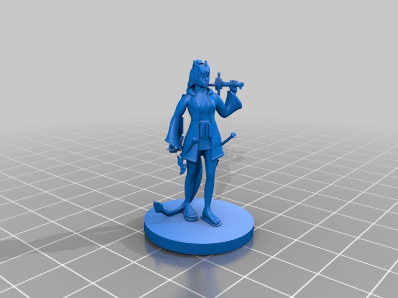 Female Tiefling with sword whip