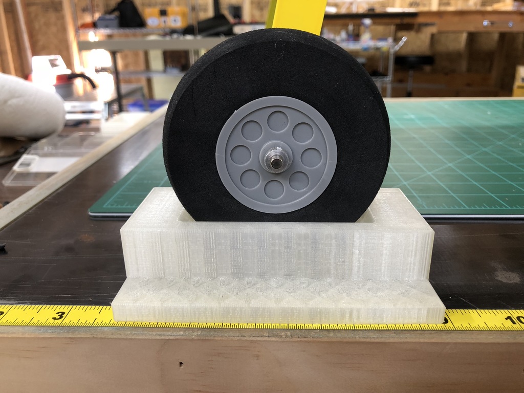 Wheel chocks for giant scale RC airplane