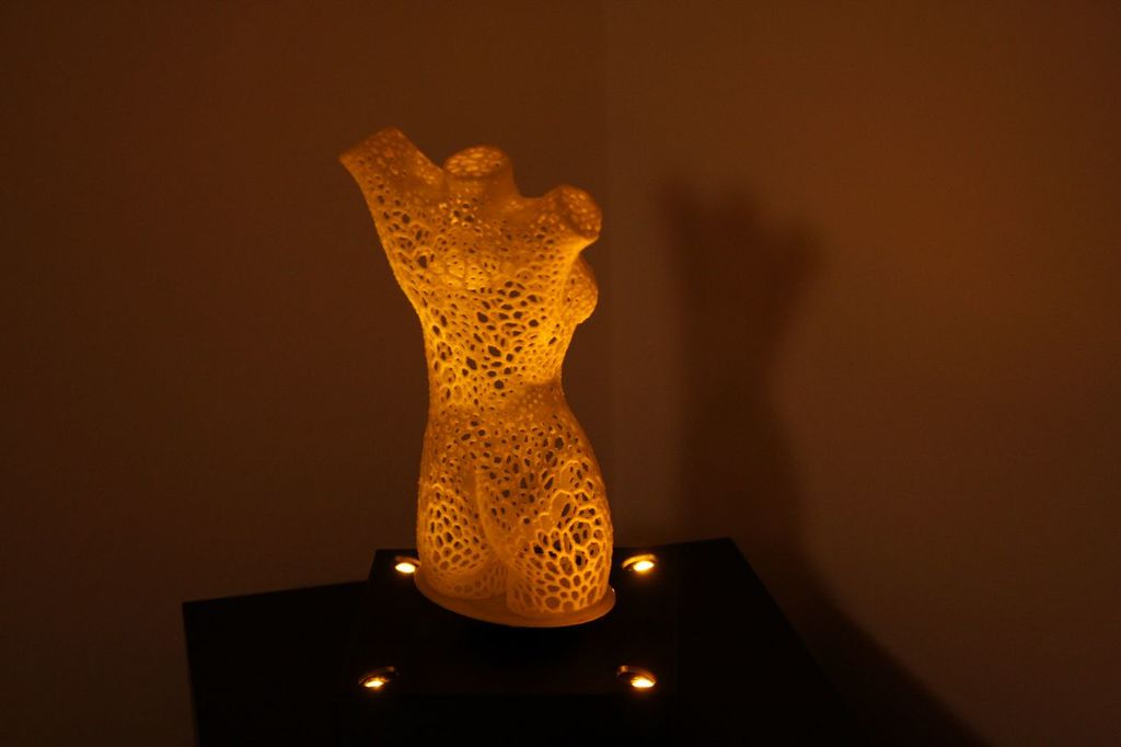 Torso Lamp - a base for a femal body with light