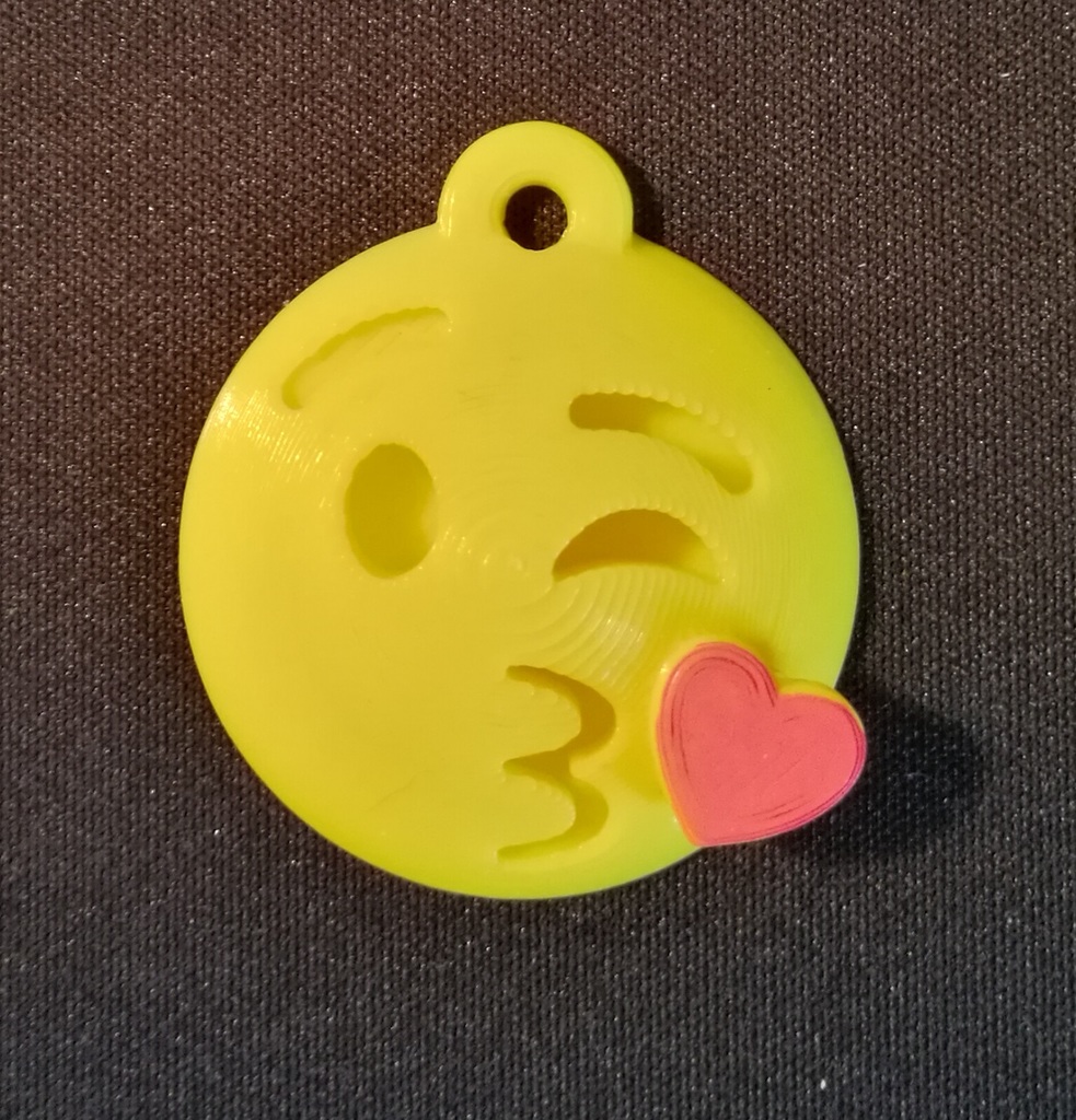 Emoji Kiss Keychain