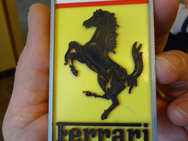 6 colors Ferrari logo