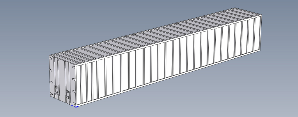 53Ft Ribbed Container