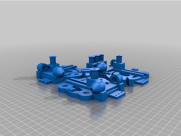 3D Delta printer Makerslide 20x40 extrusions - Slide carriages, spacers, teeth pulleys, pulley mounts for delta printer