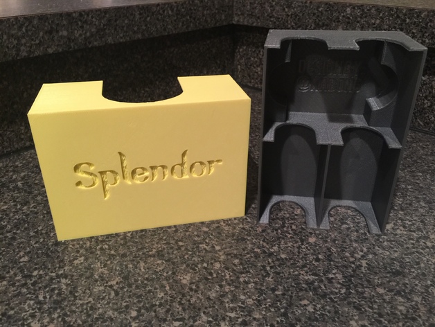 Splendor game organizer with support for promo noble tiles