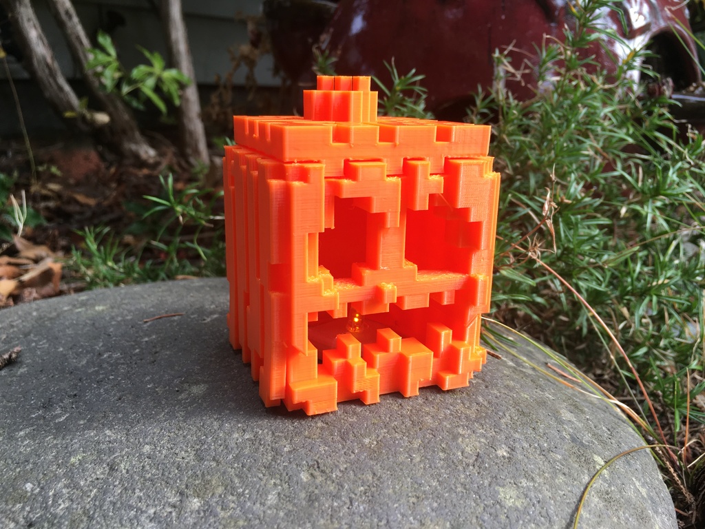 Minecraft Pumpkin and Jack-o-lantern, reduced support version