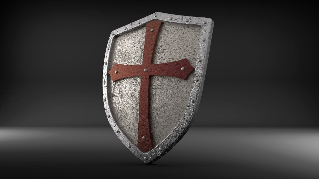 Scudo Templare decorativo parete Templar shield