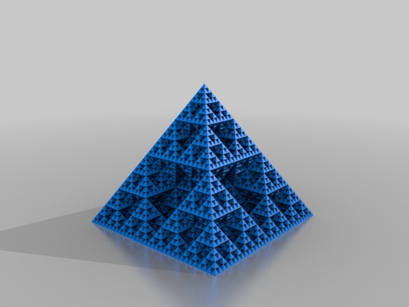 My Customized spiral vase Sierpinski pyramid (Openscad)