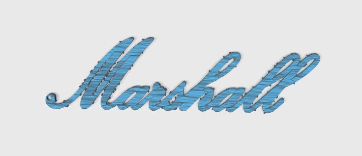 Marshall logo keyring 