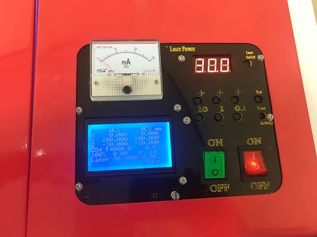 K40 Laser custom control panel - Digital + C3Dmini