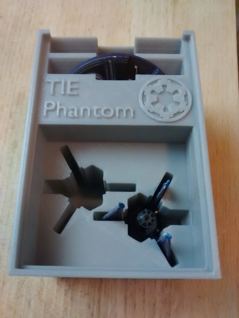TIE Phantom x2 Holder (X-Wing Miniatures) for Stanley organizer