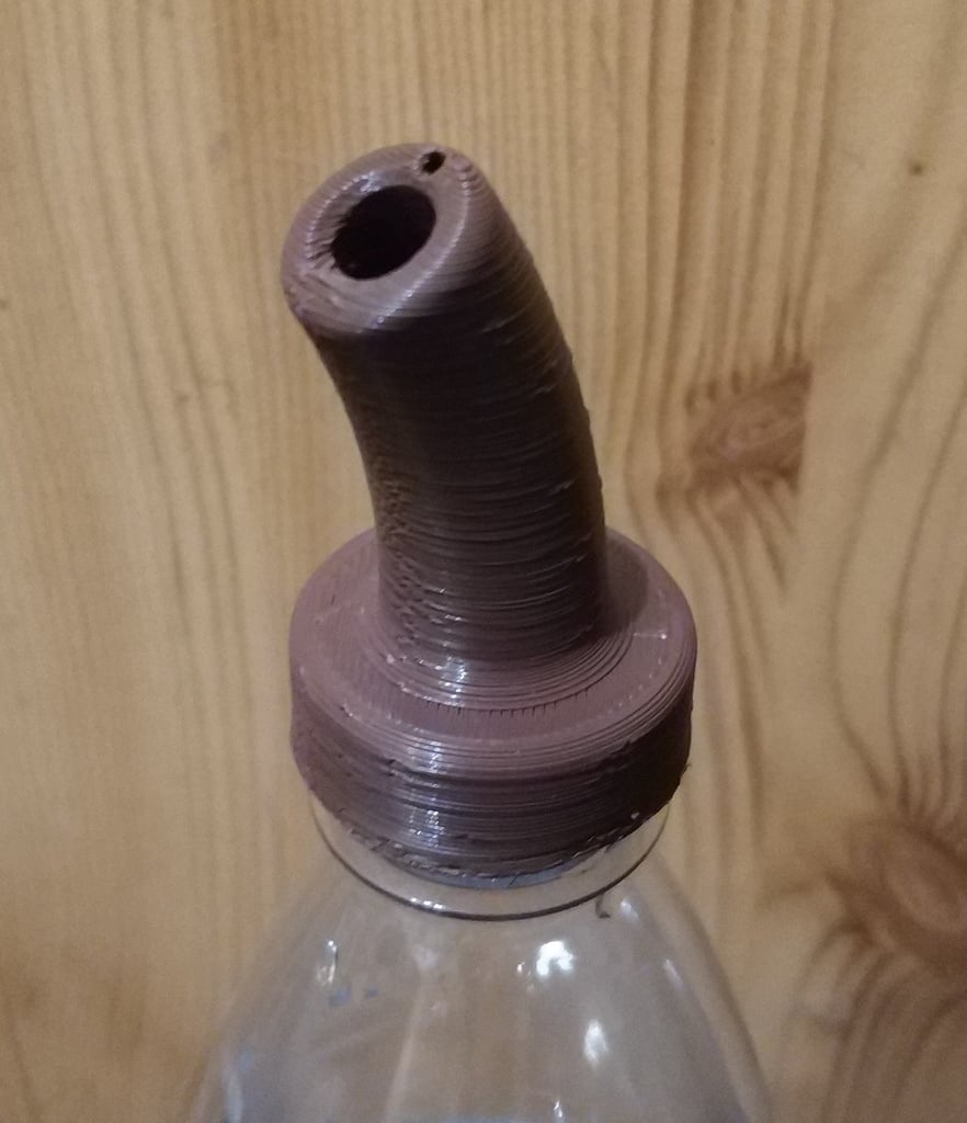 Simple plant watering funnel/cap for PET bottle