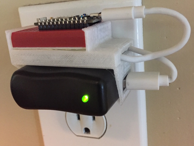 Tiny Breadboard Mount for USB Power Supply