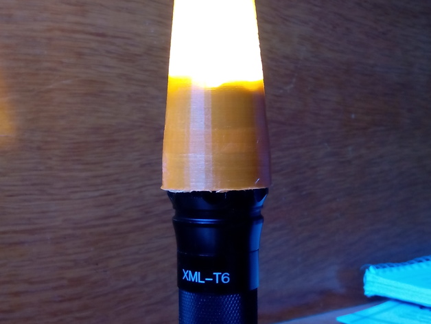 Flashlight cone for 26650 xml-t6 flashlight