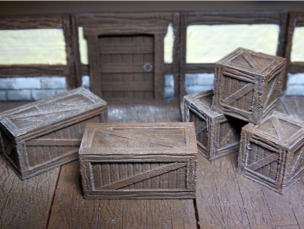 Image of threednd wooden crates