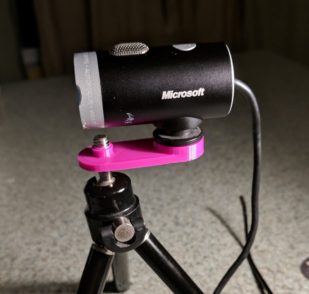Simple tripod mount for Lifecam Cinema