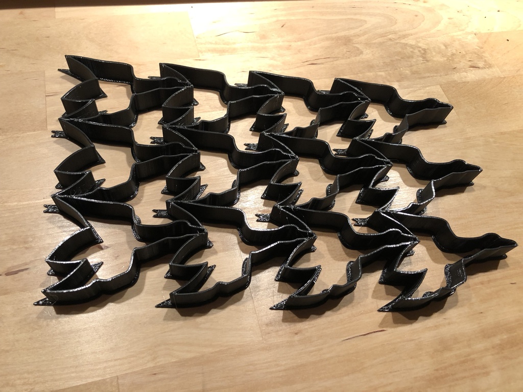 Repeating bird pattern cookie cutter