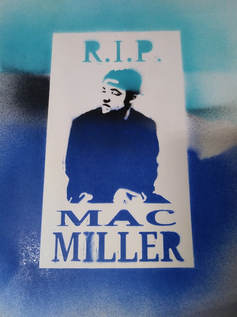 RIP MAC MILLER STENCIL