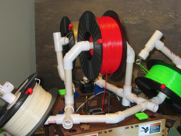Multi-Spool PVC Filament Holder on Top