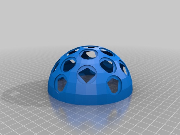 My Customized Half sphere led holder v2