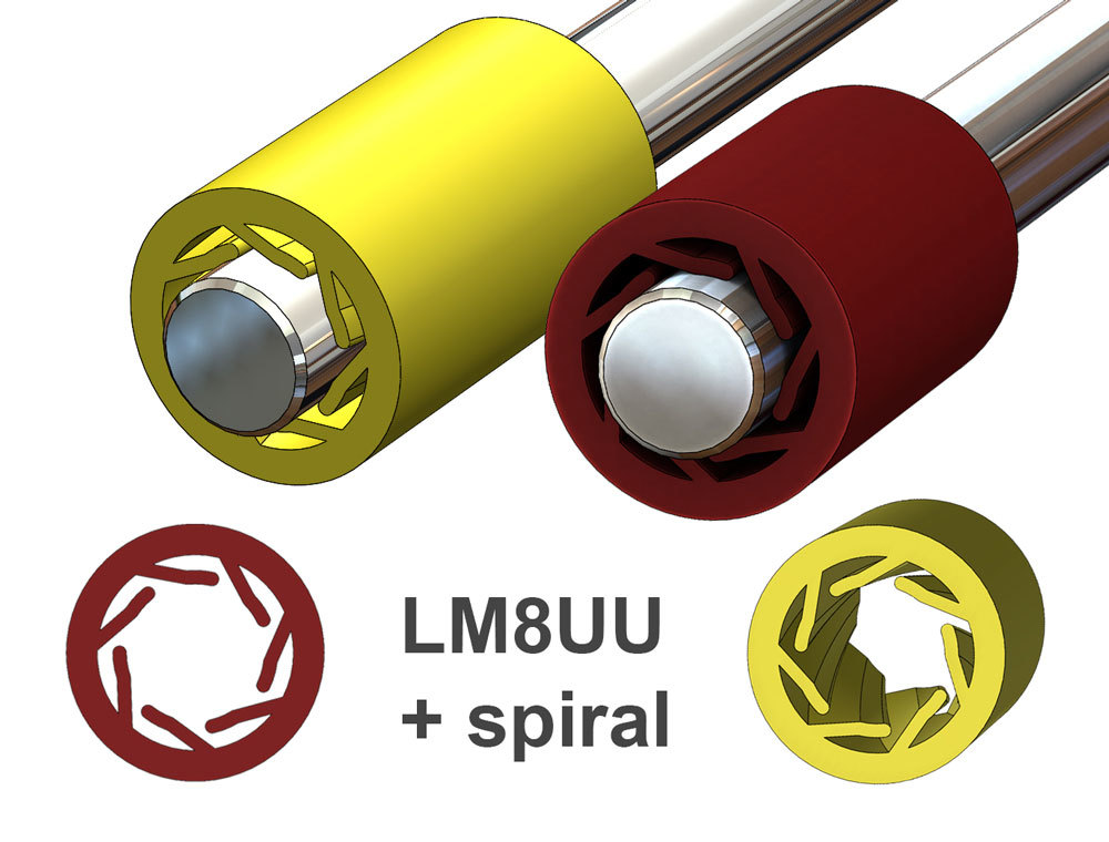 LM8UU spiral & LM8UU linear