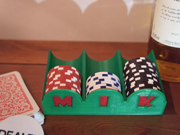 Poker Chip Tray (optional initials)