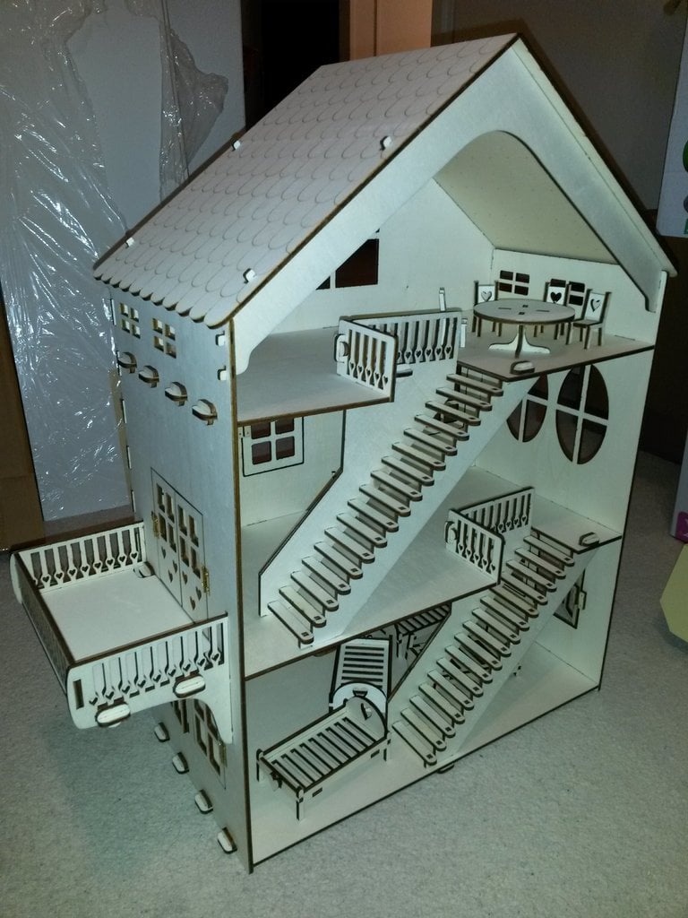 Lasercut Dollhouse and some furniture