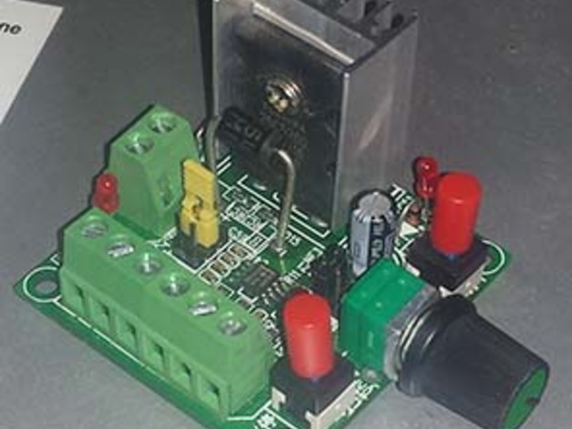 Stepper motor speed control box.