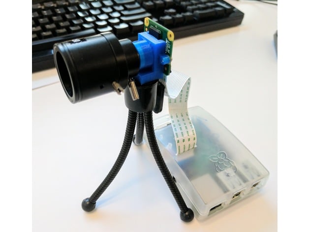 M12 Pi camera v2 lens mount with tripod screw
