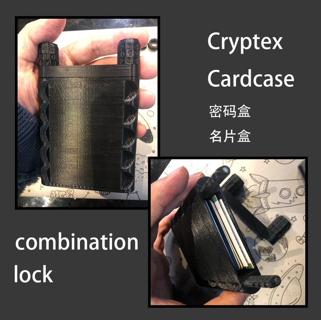 Cryptex Cardcase Combination Lock