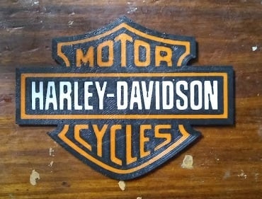 Harley-Davidson Logo multi color print