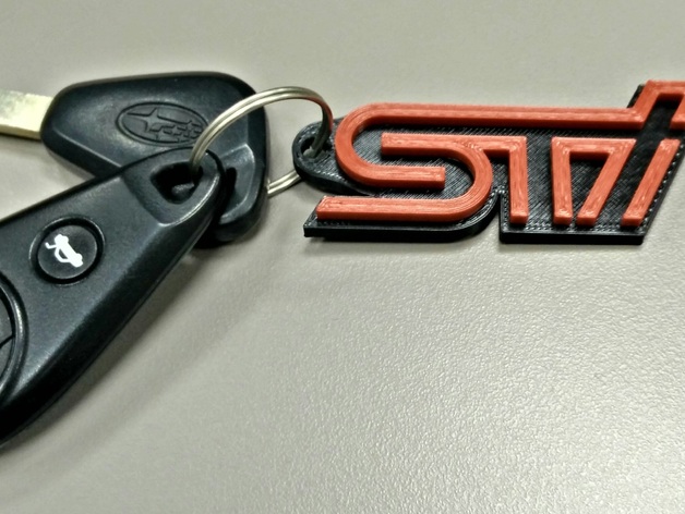 Subaru STi Keyring Badge