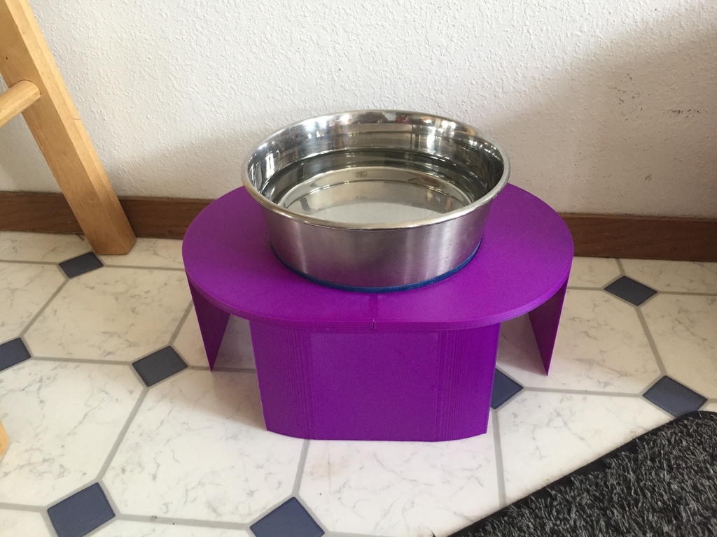 Pet water dish stand
