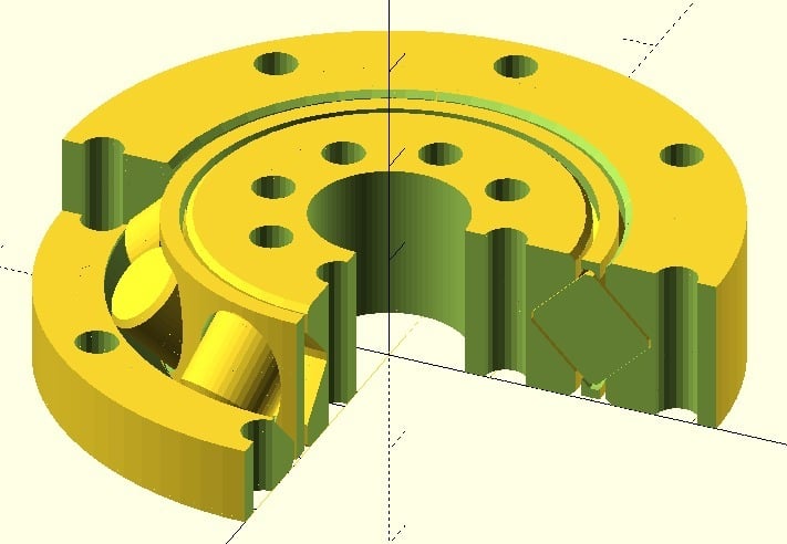 Slew bearing with crossed cylinder rollers