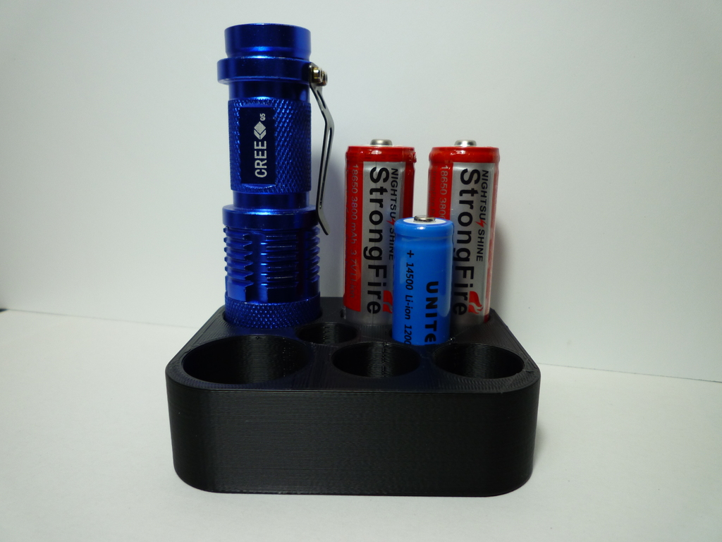 Flashlight 14500 and 18650 Battery Stand